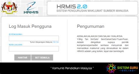 hrmis login|hrmis pdrm.